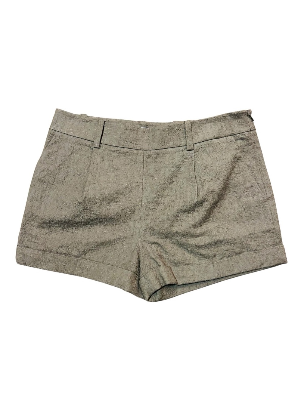 Diane Von Furstenberg Gillian Olive-Green Cotton Shorts
